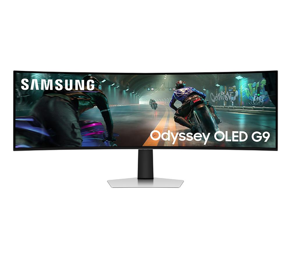 SAMSUNG Odyssey G9 LS49DG912SUXXU Dual Quad HD 49" Curved OLED Gaming Monitor - Silver image number 14 of 14