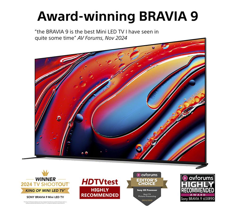 SONY BRAVIA 9 65" QLED XR Mini LED 4K HDR Smart TV - K65XR90PU image number 2 of 26