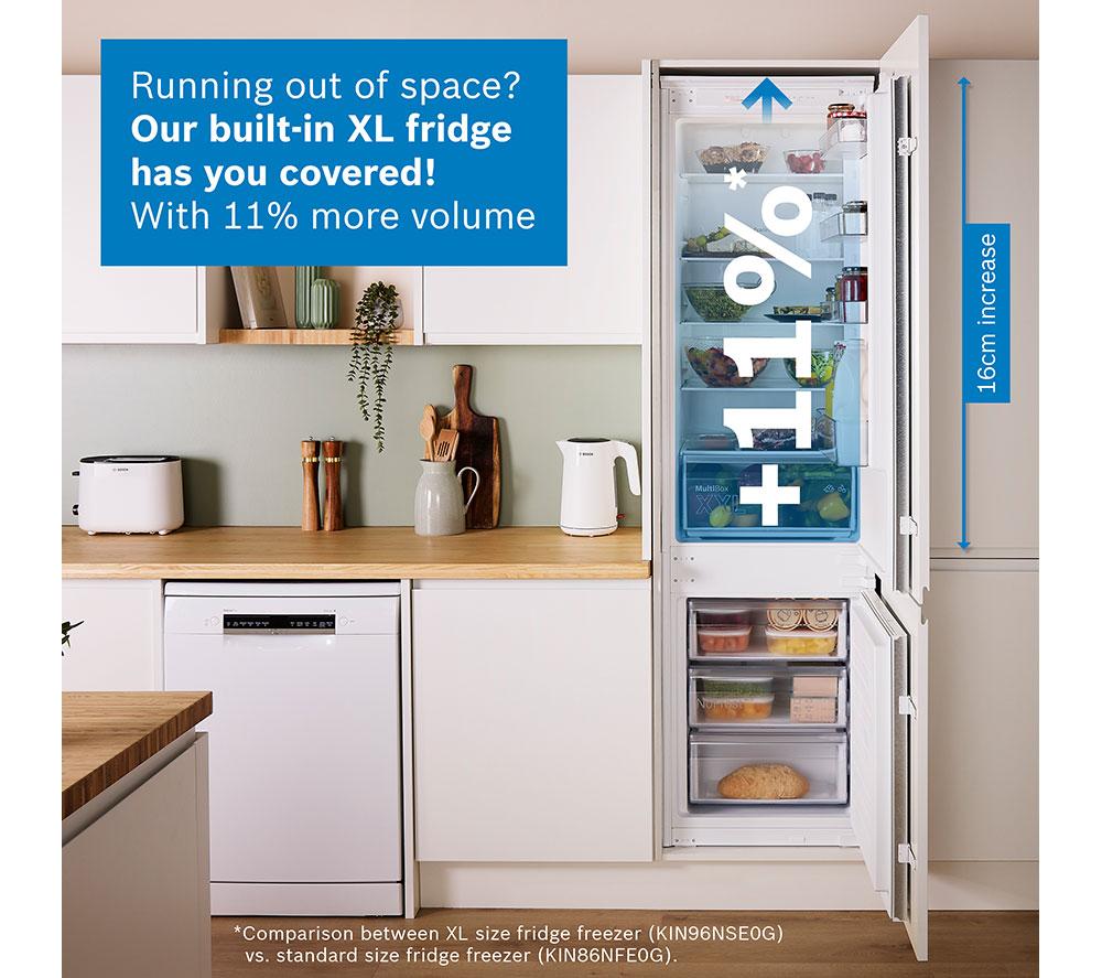 BOSCH Series 2 KIN96NSE0G Integrated 60/40 Fridge Freezer - Sliding Hinge image number 11 of 18