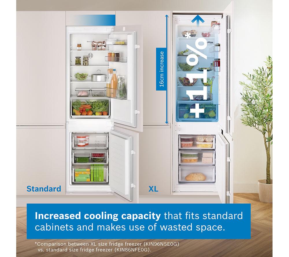 BOSCH Series 2 KIN96NSE0G Integrated 60/40 Fridge Freezer - Sliding Hinge image number 15 of 18