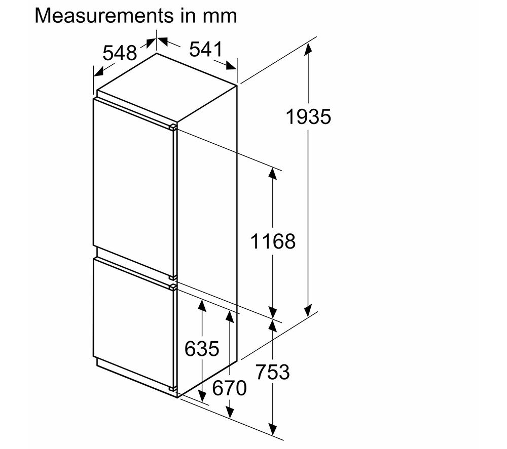 BOSCH Series 2 KIN96NSE0G Integrated 60/40 Fridge Freezer - Sliding Hinge image number 18 of 18