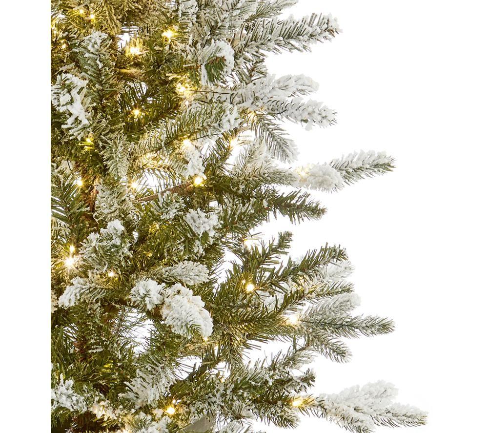 PREMIER Pre-lit Flocked Potted Christmas Tree - 3 ft / 90 cm image number 3 of 4