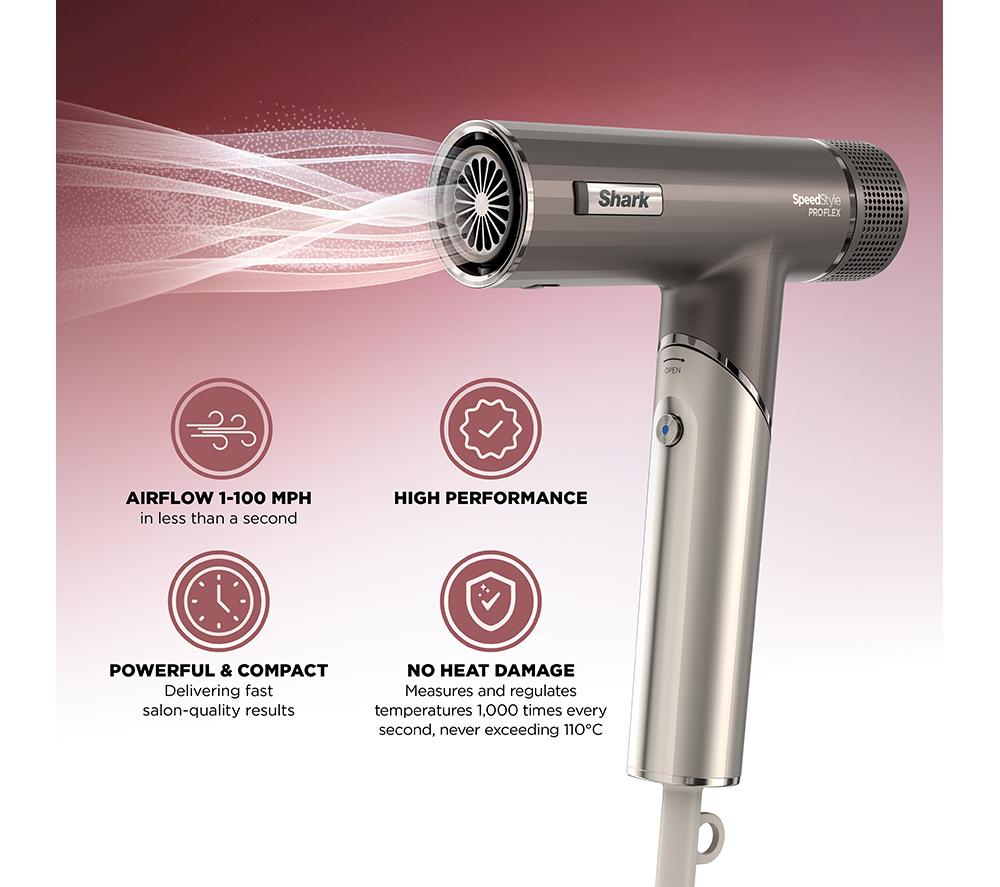 SHARK SpeedStyle Pro Flex HD542UK 4-in-1 Hair Dryer - Mocha Silver image number 5 of 13
