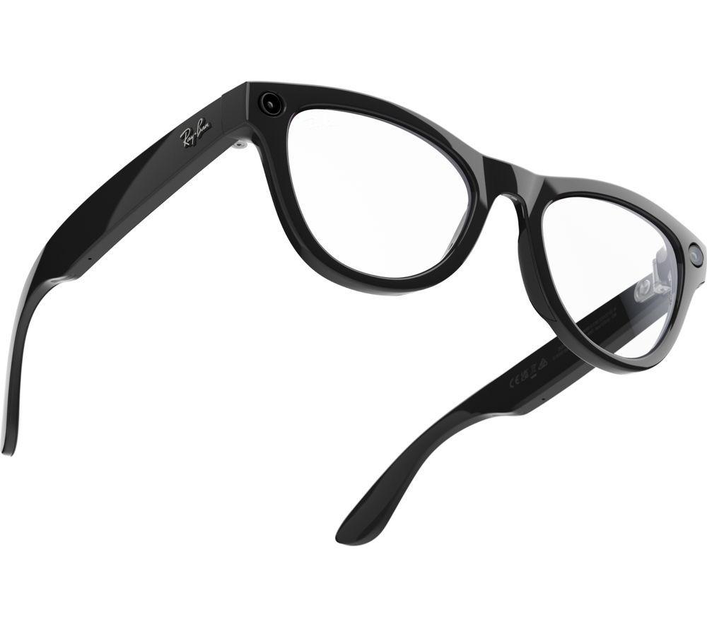RAY-BAN Meta Skyler Glasses - Shiny Black, Clear to Amethyst Transitions image number 2 of 10