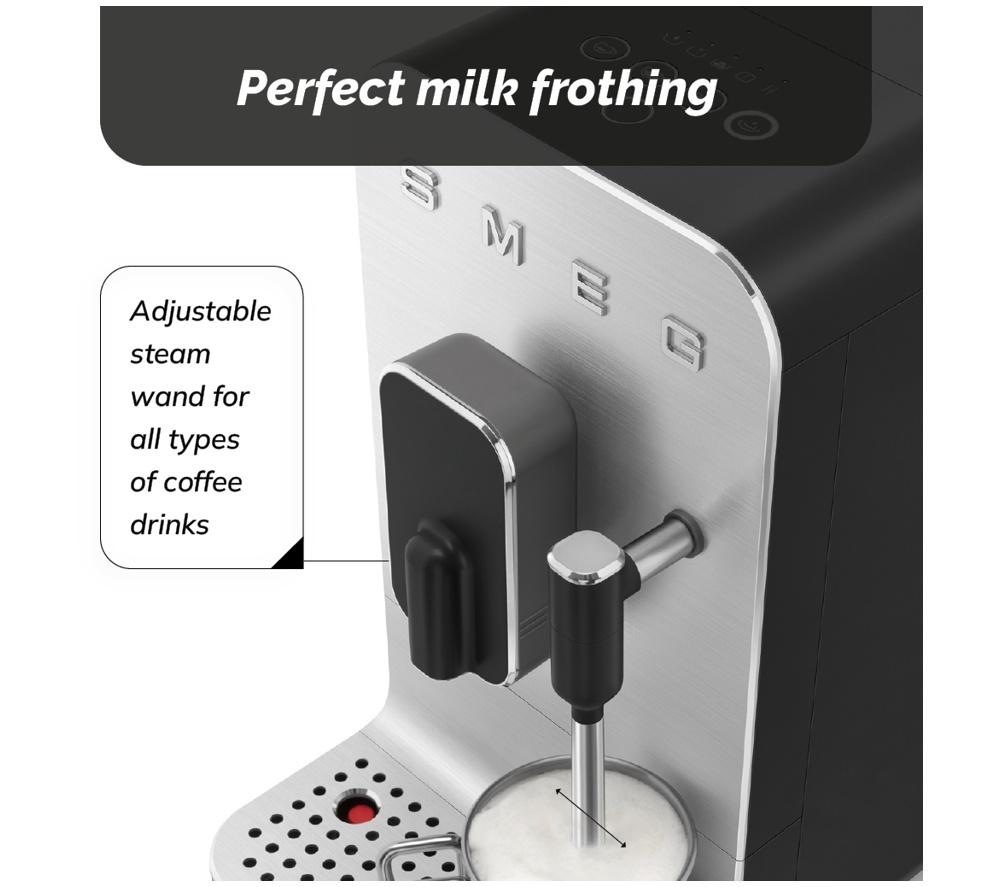 SMEG BCC12BLMUK Bean to Cup Coffee Machine - Matte Black image number 6 of 10