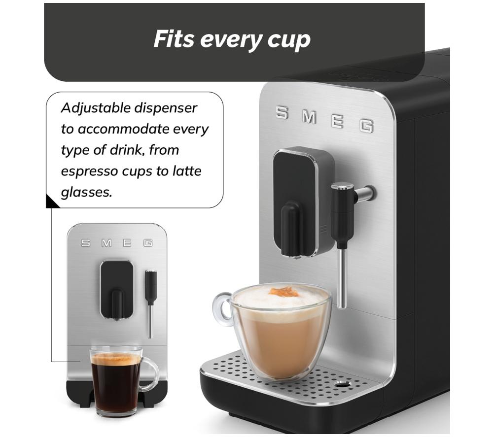 SMEG BCC12BLMUK Bean to Cup Coffee Machine - Matte Black image number 7 of 10