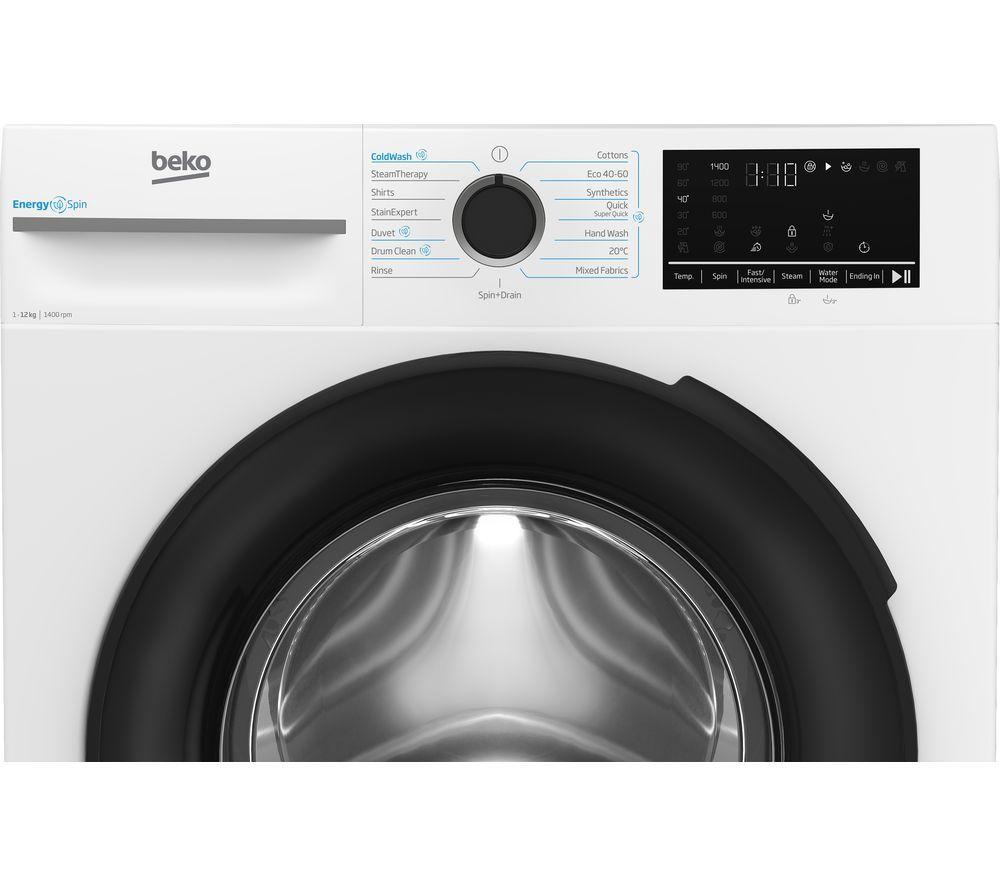 BEKO Pro EnergySpin BM3WT1241IW 12 kg 1400 Spin Washing Machine - White image number 5 of 7