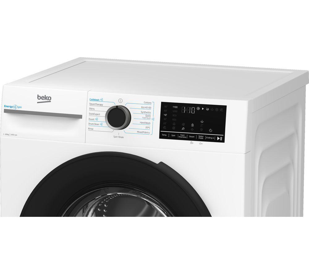 BEKO Pro EnergySpin BM3WT1241IW 12 kg 1400 Spin Washing Machine - White image number 7 of 7