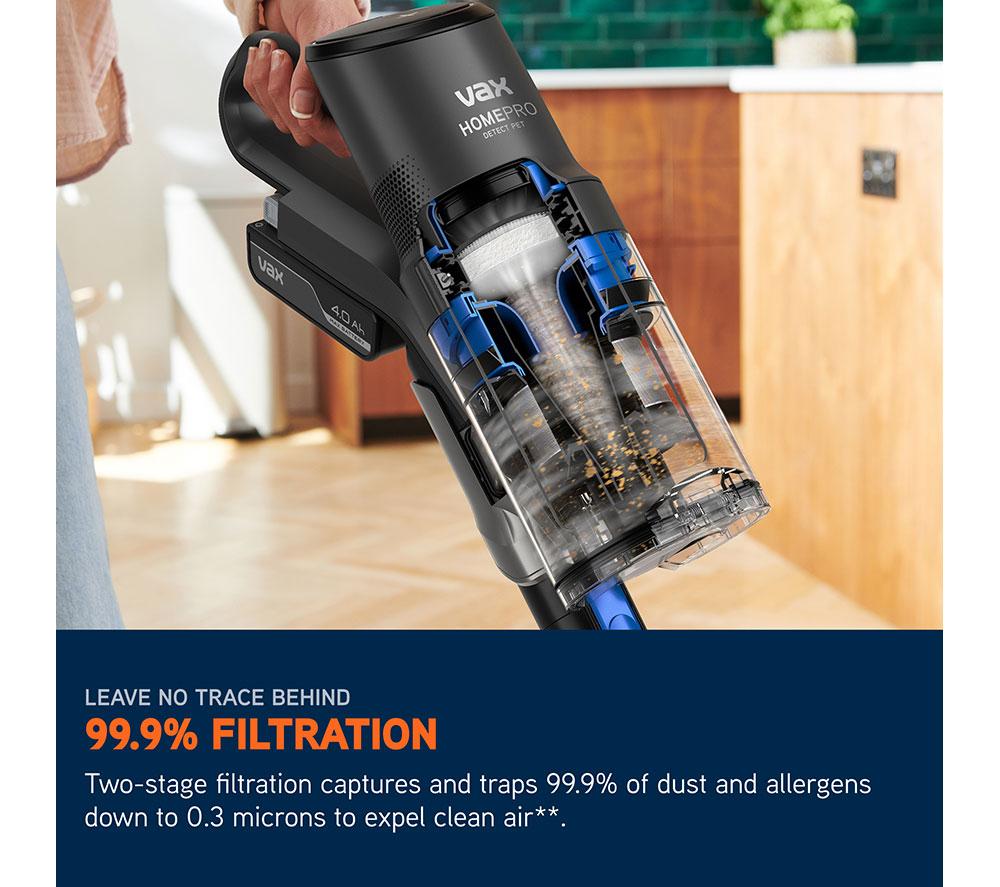 VAX HomePro Detect Pet CLSV-HPTP Cordless Vacuum Cleaner - Graphite & Blue image number 8 of 16