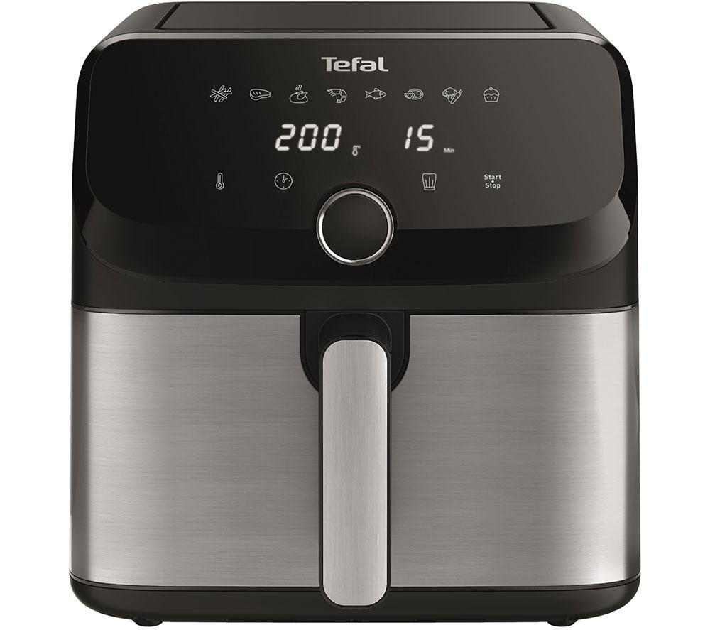 TEFAL Easy Fry Mega EY855D40 Air Fryer - Black & Silver, Black,Silver/Grey