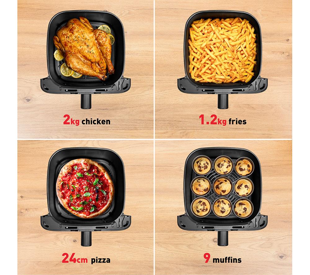 TEFAL Easy Fry Mega EY855D40 7.5L Air Fryer - Black & Silver image number 4 of 9