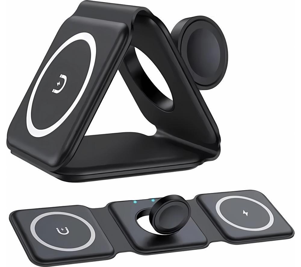 GROOV-E Triton GVWC10BK 3 in 1 Wireless Charging Pad image number 2 of 5