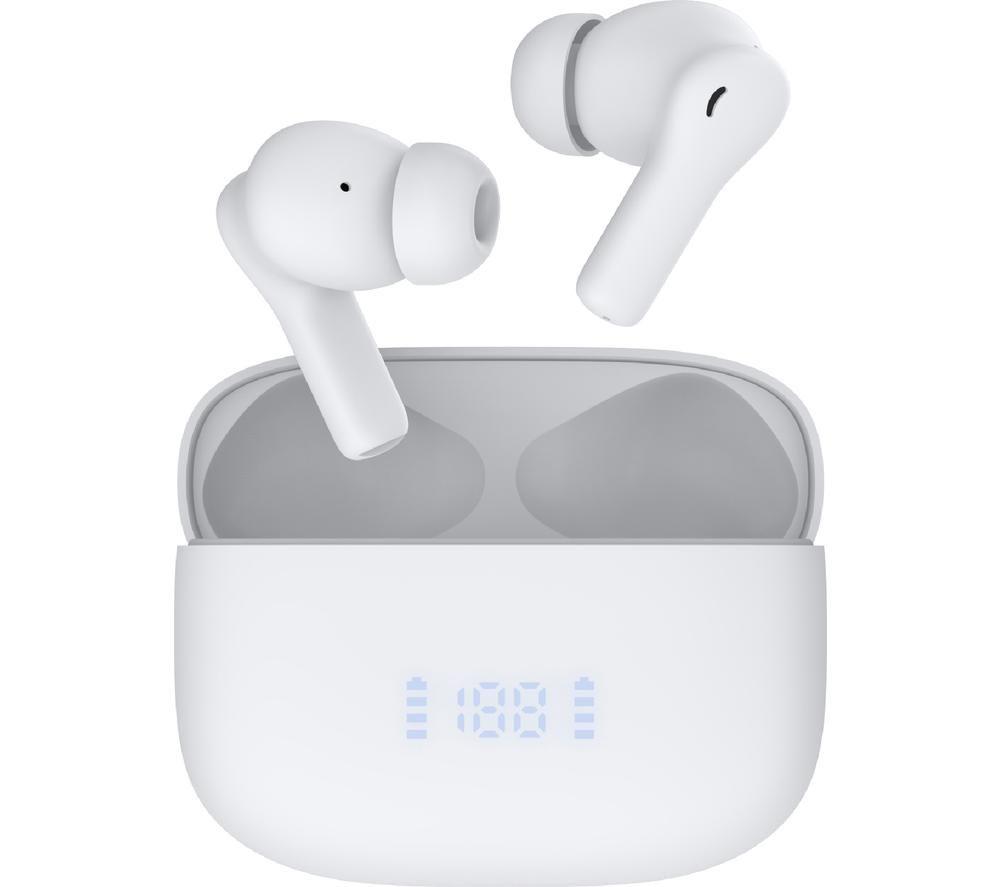 GROOV-E Ultra Buds Wireless Bluetooth Noise-Cancelling Earbuds - White image number 4 of 5