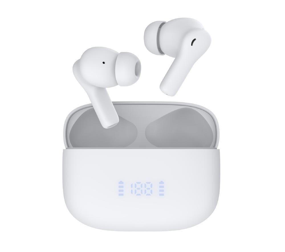 GROOV-E Ultra Buds Wireless Bluetooth Noise-Cancelling Earbuds - White image number 5 of 5
