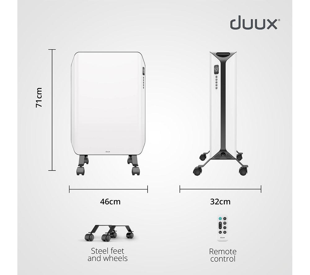 DUUX Edge DXOH20UK Portable Smart Oil-Filled Radiator - White image number 8 of 8