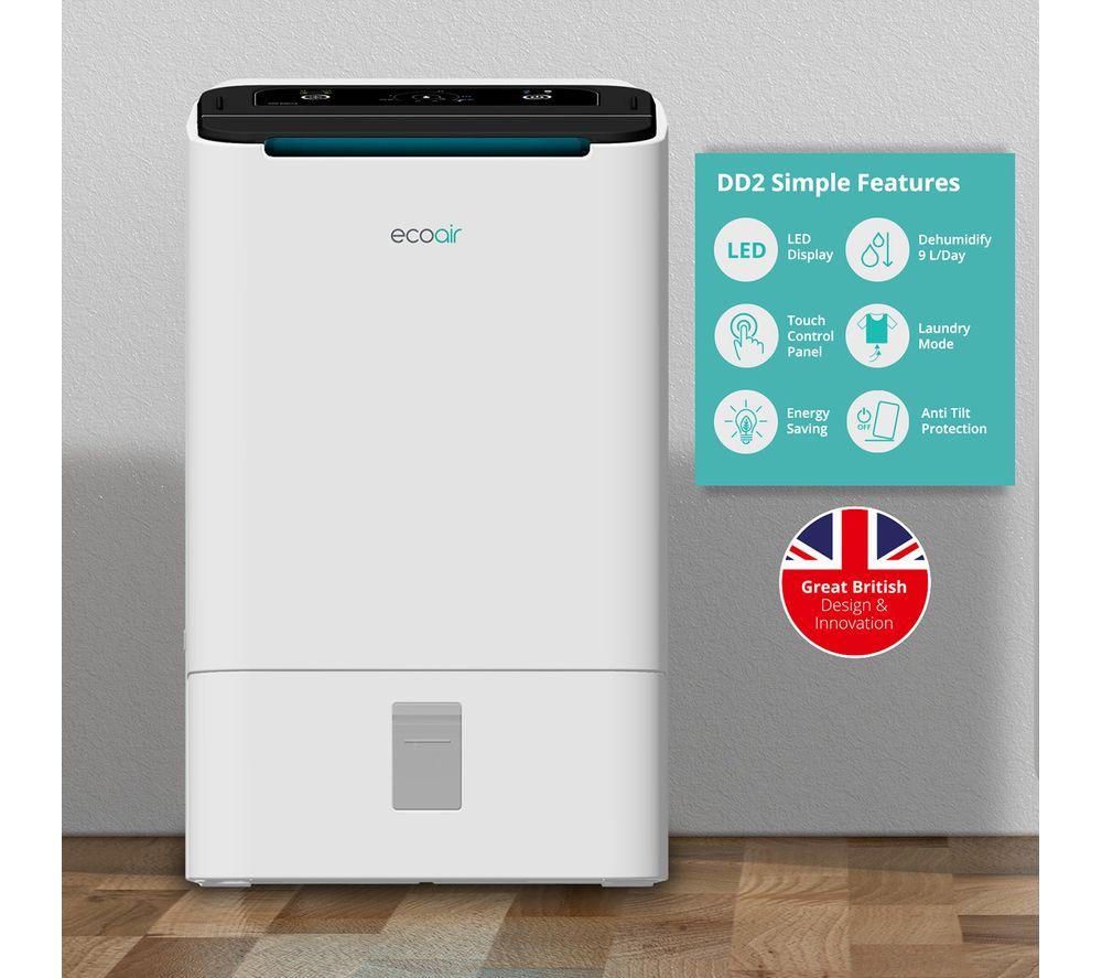 ECOAIR DD2 Simple Desiccant Dehumidifier - White image number 6 of 12
