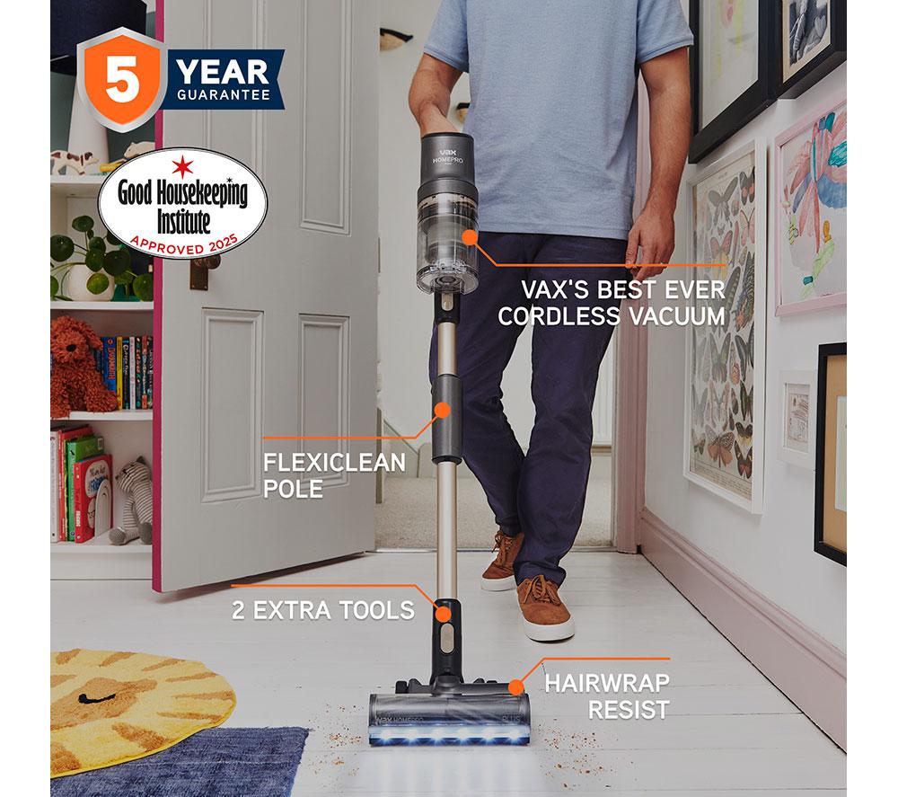 VAX HomePro Plus CLSV-HPKA Cordless Vacuum Cleaner - Graphite & Titanium image number 2 of 14