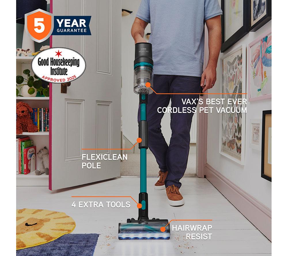 VAX HomePro Pet-Design CLSV-HPPC Cordless Vacuum Cleaner &ndash; Graphite & Teal image number 2 of 14