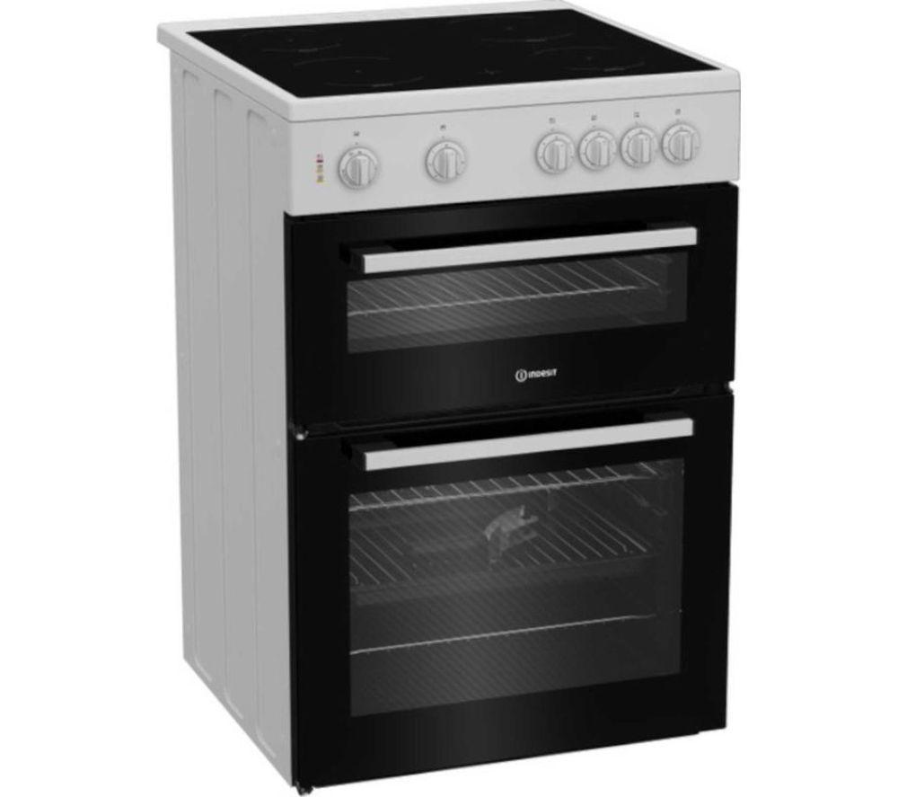 INDESIT IT60V9KMW/UK 60 cm Electric Ceramic Cooker – White, White