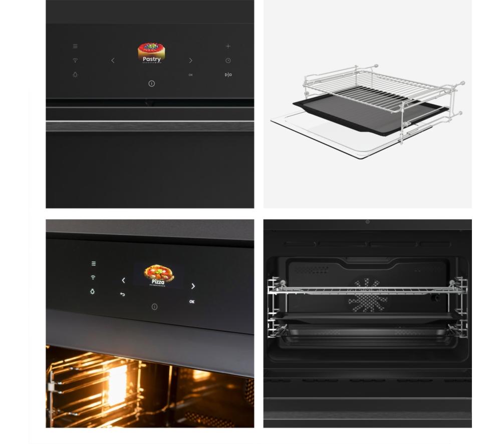 HISENSE Hi8 BlackLine BIM4AH8UKWF Compact Electric Oven with Microwave &ndash; Jet Black image number 16 of 20