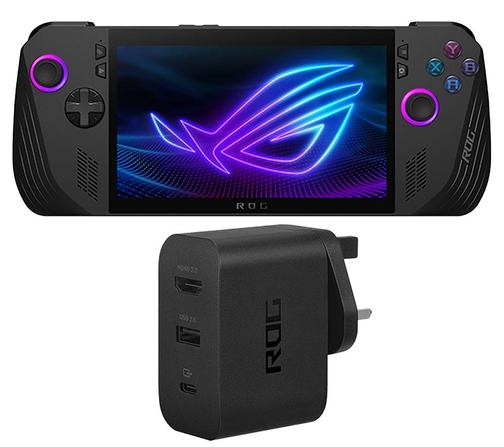 ASUS ROG Ally X Handheld Gaming Console & 65 W Charger Dock Bundle - AMD Ryzen Z1 Extreme, 1 TB SSD