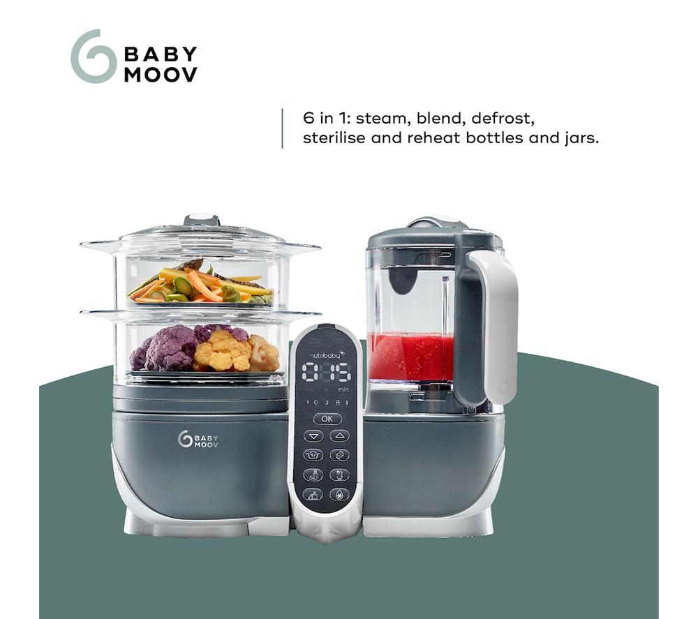 BABYMOOV Nutribaby(+) 6-in-1 Baby Food Maker - Industrial Grey image number 3 of 9