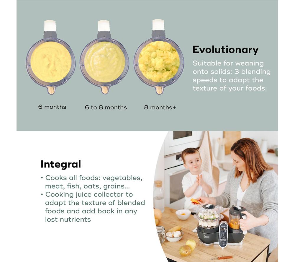 BABYMOOV Nutribaby(+) 6-in-1 Baby Food Maker - Industrial Grey image number 5 of 9