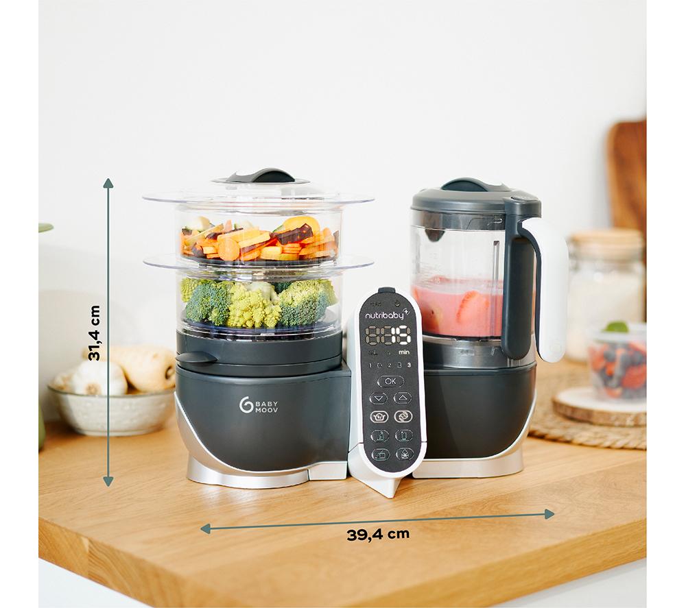 BABYMOOV Nutribaby(+) 6-in-1 Baby Food Maker - Industrial Grey image number 7 of 9
