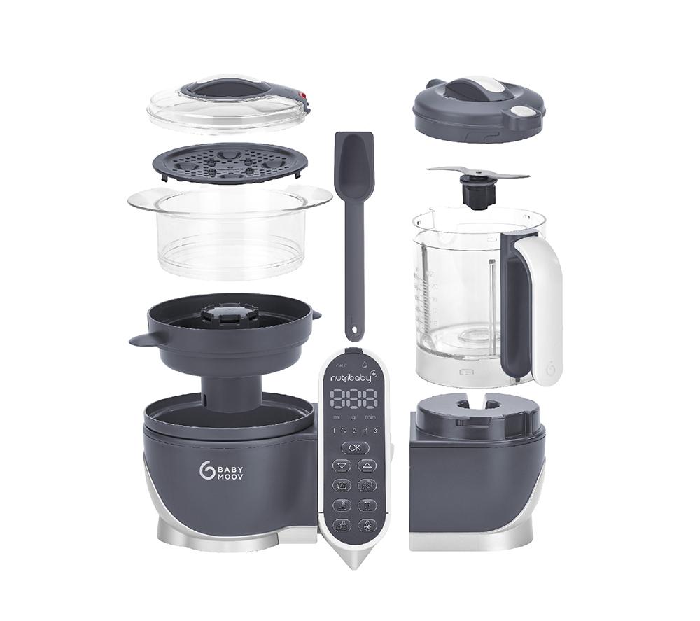 BABYMOOV Nutribaby(+) 6-in-1 Baby Food Maker - Industrial Grey image number 8 of 9