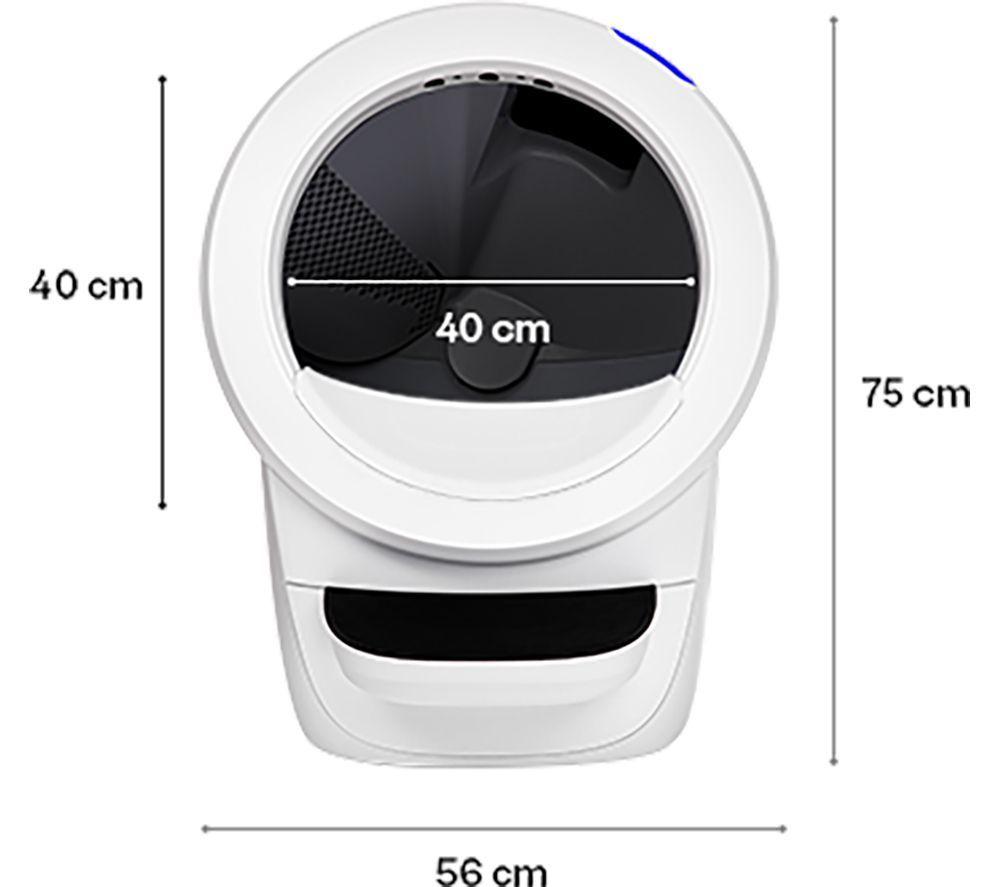 LITTER-ROBOT 4 Smart Self-Cleaning Cat Litter Tray, 50 Waste Drawer Liners & 6 Odour Traps Bundle - White image number 6 of 13