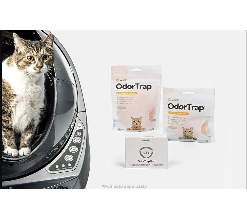 LITTER-ROBOT 4 Smart Self-Cleaning Cat Litter Tray, 50 Waste Drawer Liners & 6 Odour Traps Bundle - White image number 13 of 13