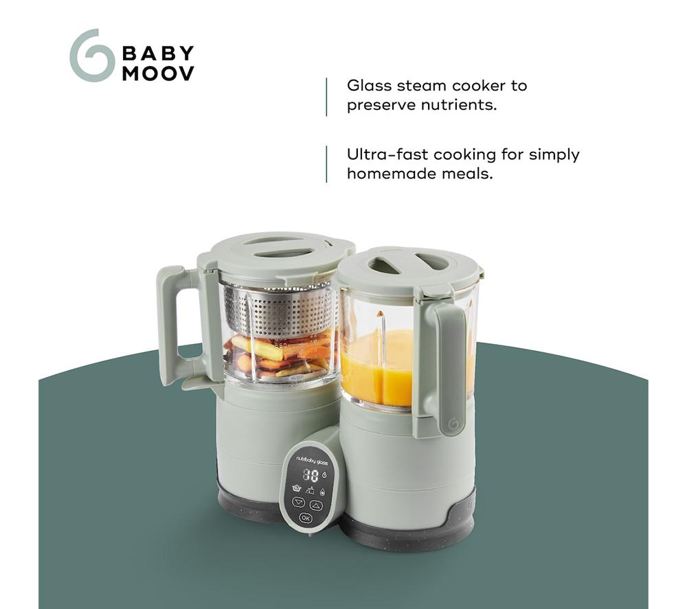 BABYMOOV Nutribaby Glass 2.0 4-in-1 Baby Food Maker - Green image number 3 of 11