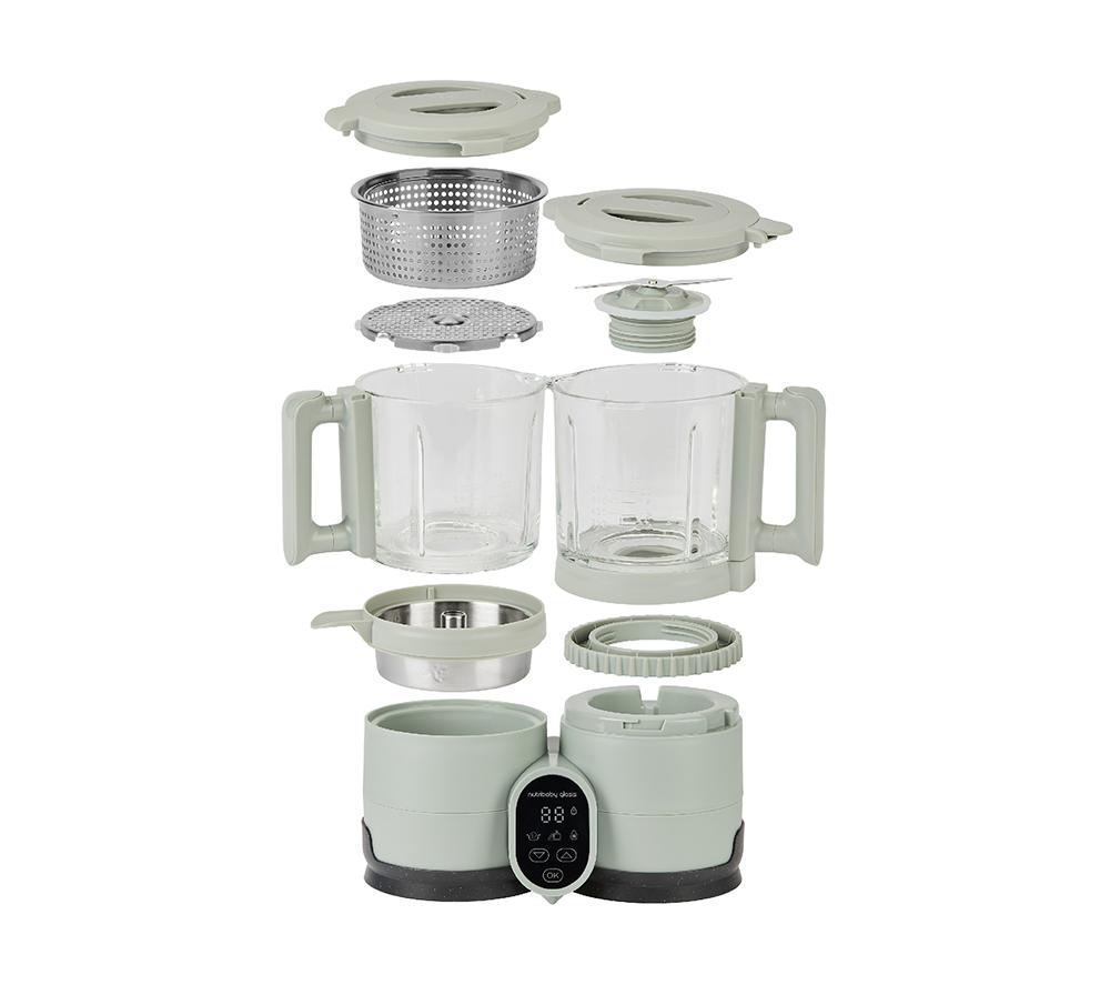 BABYMOOV Nutribaby Glass 2.0 4-in-1 Baby Food Maker - Green image number 9 of 11