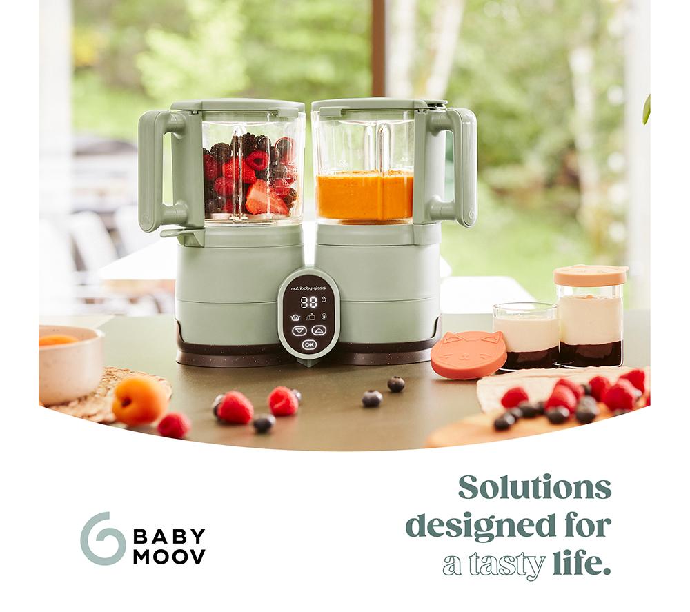 BABYMOOV Nutribaby Glass 2.0 4-in-1 Baby Food Maker - Green image number 10 of 11