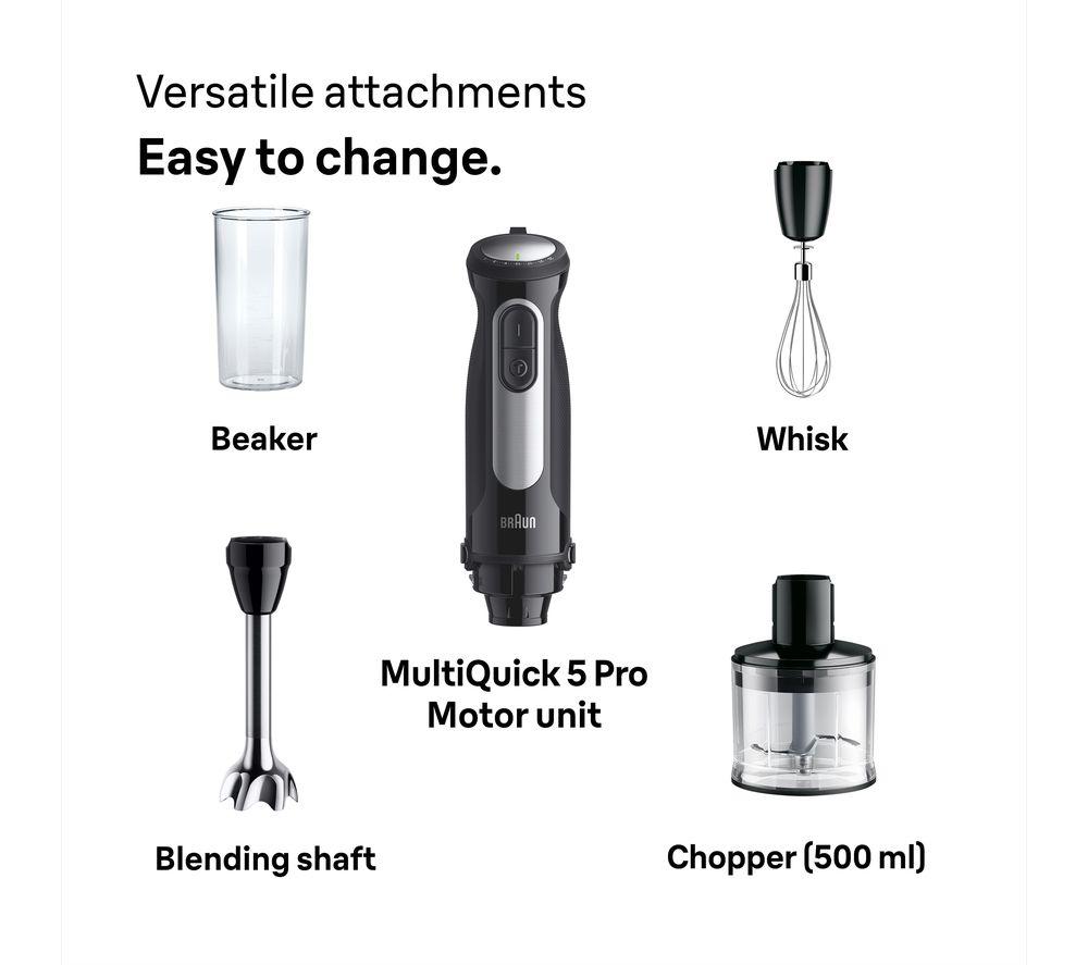 BRAUN MultiQuick 5 Pro MQ55236M Hand Blender - Black image number 7 of 7