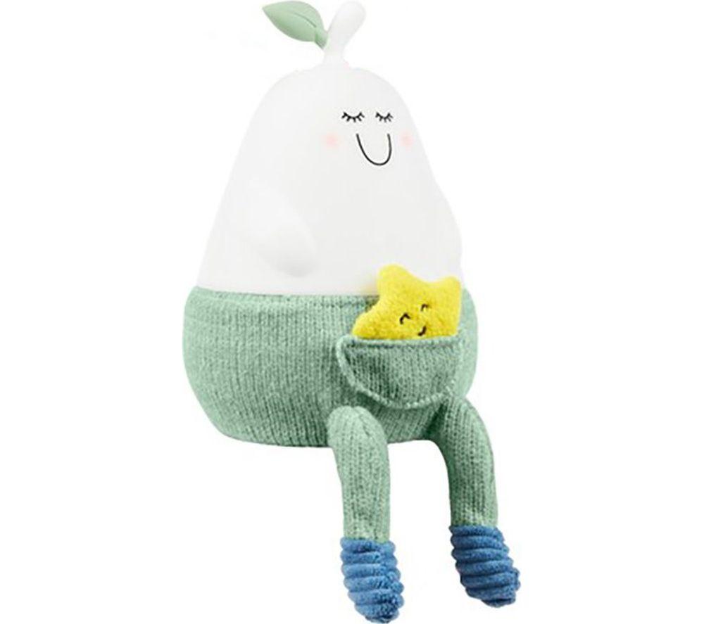 BADABULLE Bertille Pear-shaped Silicone Nightlight - Green & White