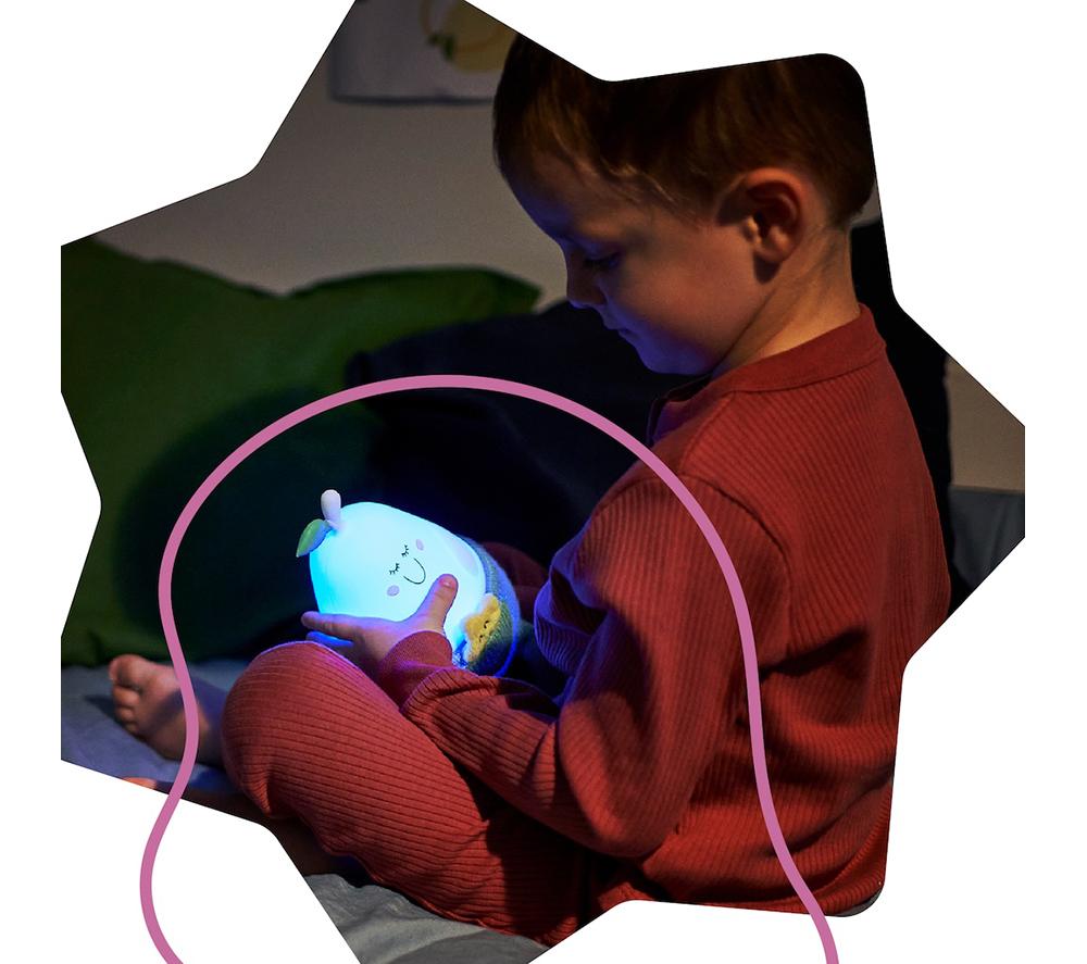 BADABULLE Bertille Pear-shaped Silicone Nightlight - Green & White image number 5 of 9