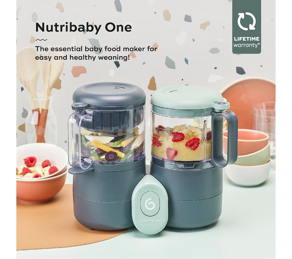 BABYMOOV Nutribaby One 4-in-1 Baby Food Maker - Black and Green image number 2 of 9