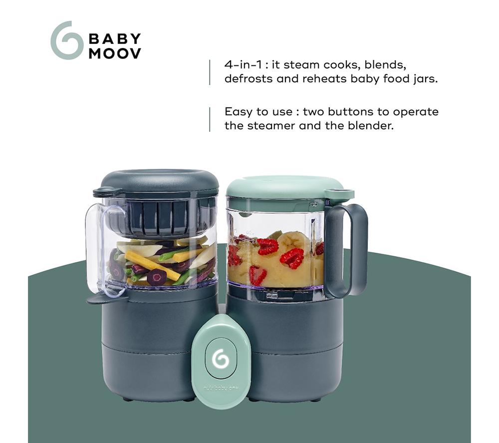 BABYMOOV Nutribaby One 4-in-1 Baby Food Maker - Black and Green image number 3 of 9