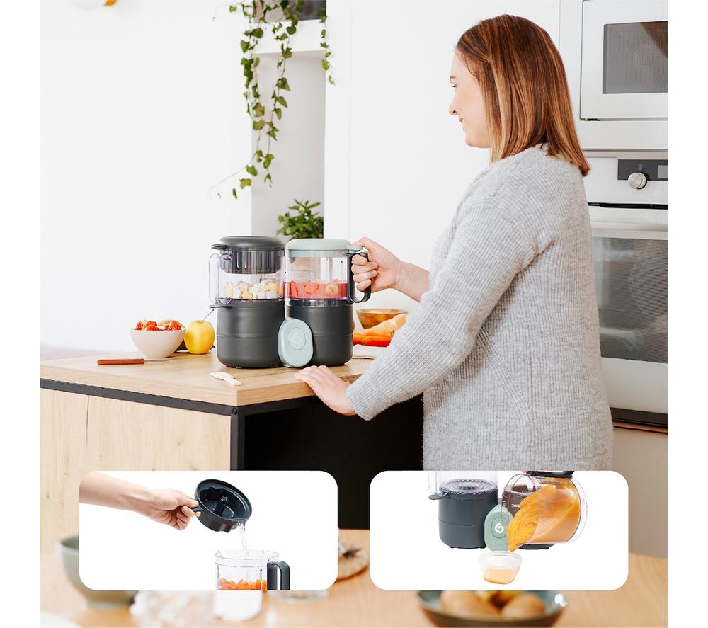 BABYMOOV Nutribaby One 4-in-1 Baby Food Maker - Black and Green image number 6 of 9