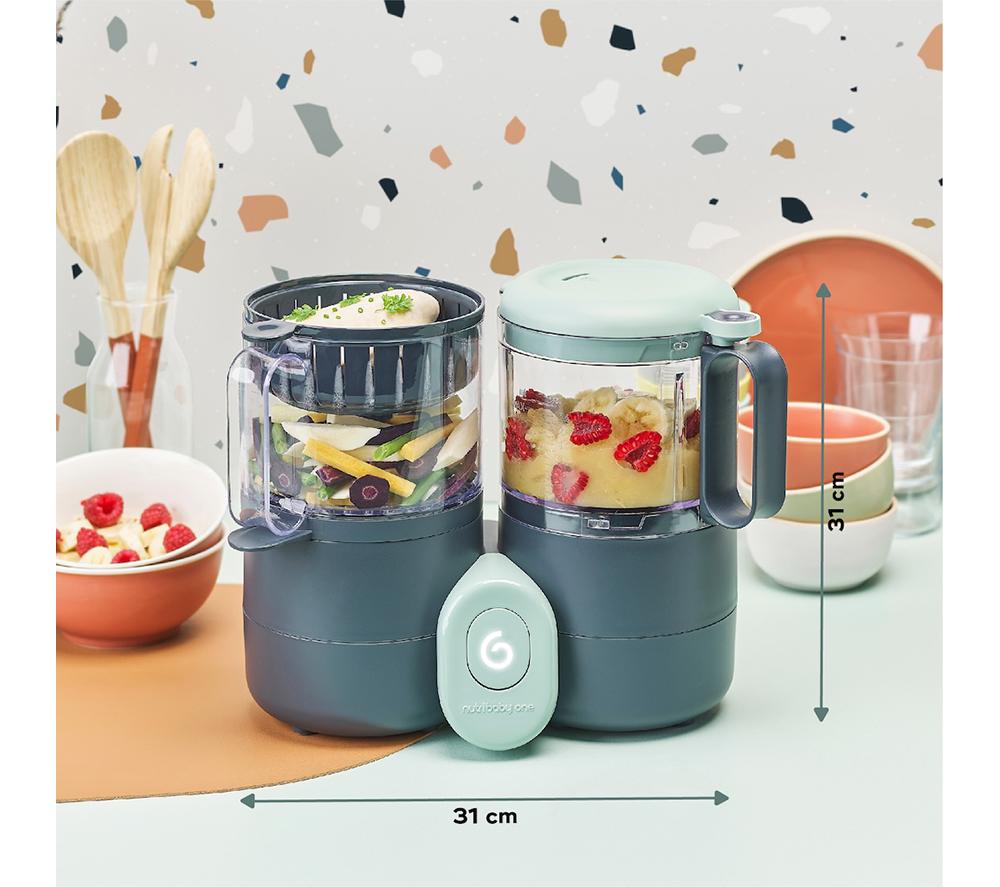 BABYMOOV Nutribaby One 4-in-1 Baby Food Maker - Black and Green image number 7 of 9