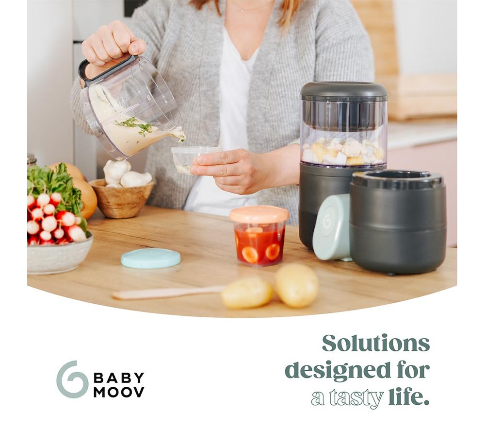BABYMOOV Nutribaby One 4-in-1 Baby Food Maker - Black and Green image number 9 of 9