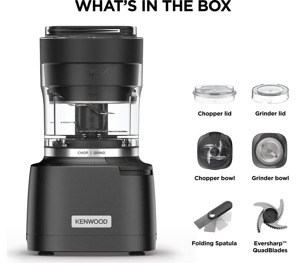 KENWOOD Duo Prep CHP80.00BK 2-in-1 Chopper & Grinder - Black image number 3 of 4