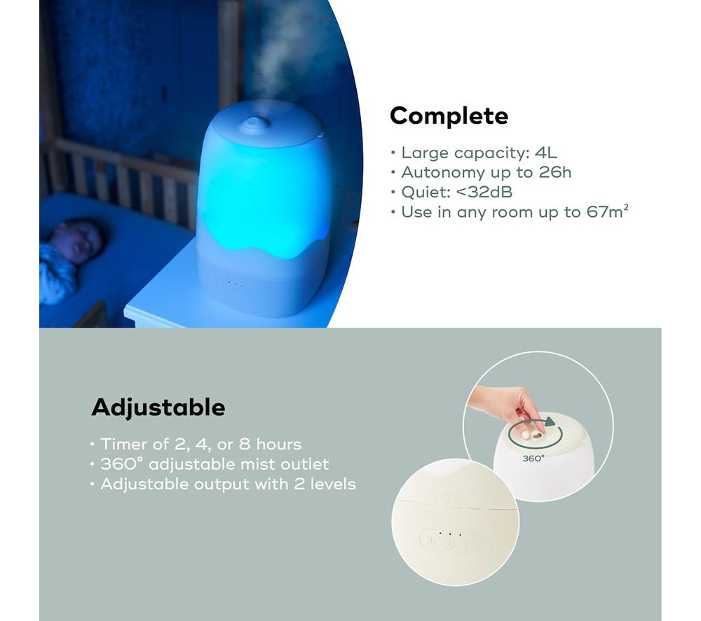 BABYMOOV A047015UK Wave Humidifier - White image number 4 of 10