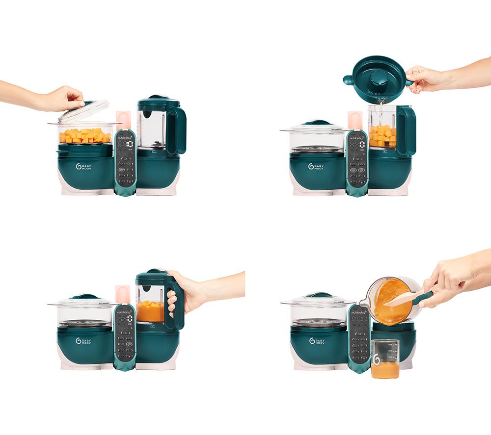 BABYMOOV Nutribaby(+) 6-in-1 Baby Food Maker - Opal Green image number 6 of 14