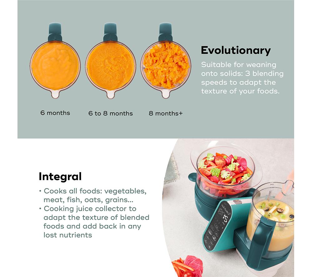 BABYMOOV Nutribaby(+) 6-in-1 Baby Food Maker - Opal Green image number 12 of 14