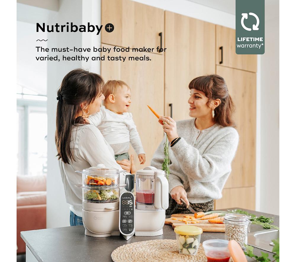 BABYMOOV Nutribaby(+) 6-in-1 Baby Food Maker - Mineral Beige image number 2 of 9
