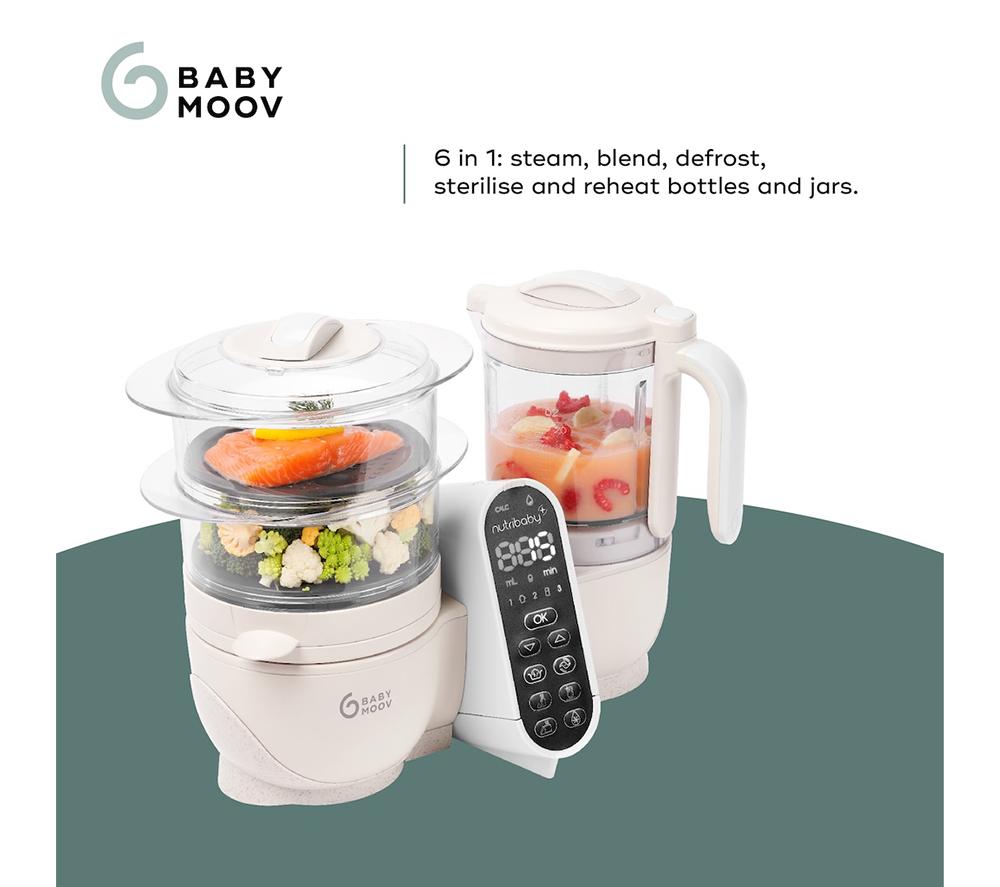BABYMOOV Nutribaby(+) 6-in-1 Baby Food Maker - Mineral Beige image number 3 of 9