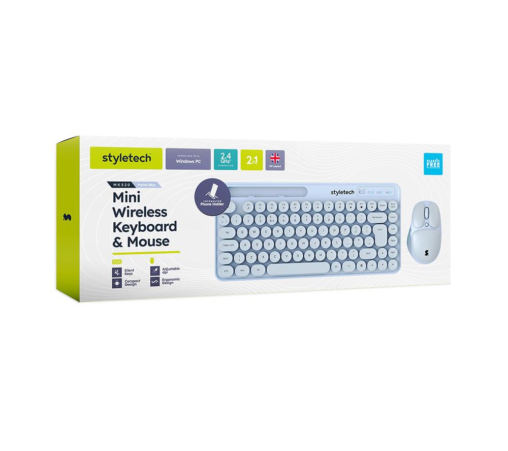STYLETECH MK520 Wireless Keyboard & Mouse Set - Blue image number 2 of 8