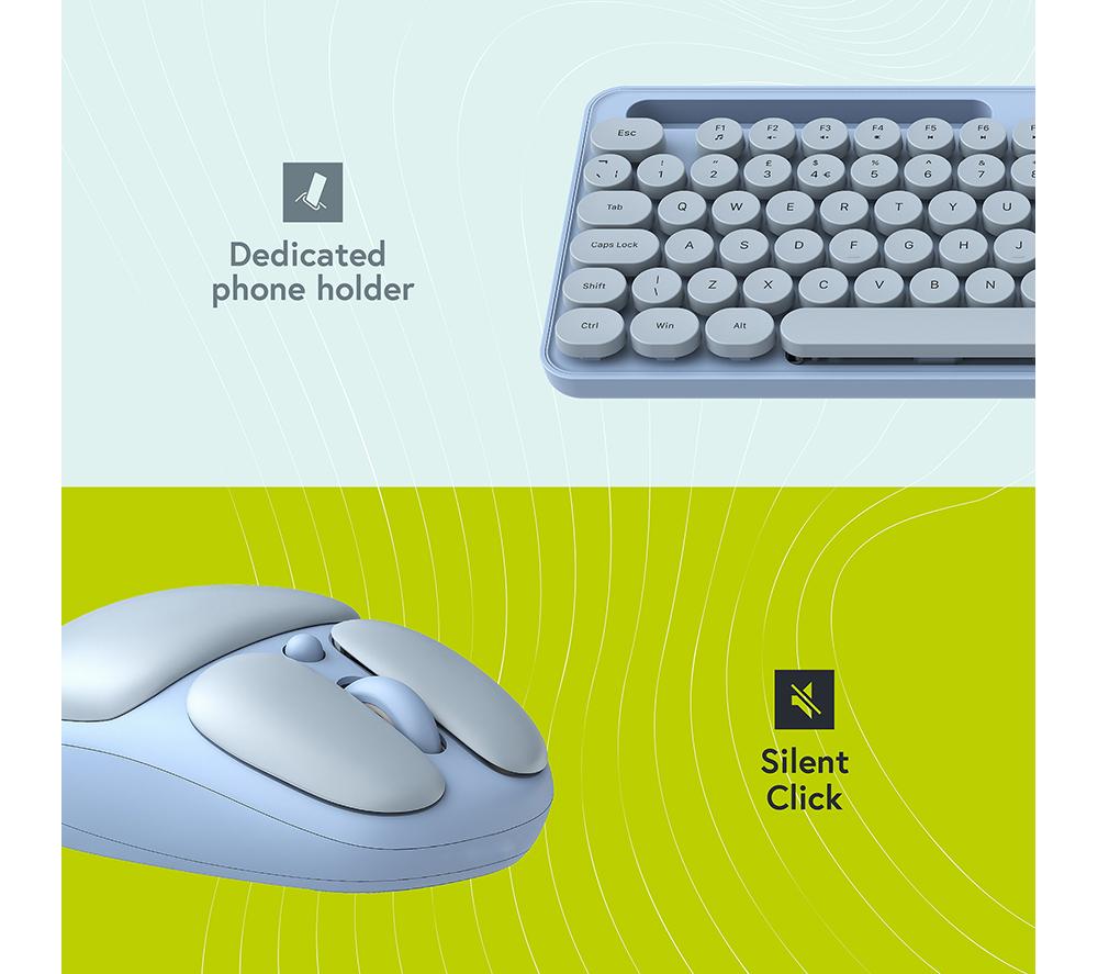 STYLETECH MK520 Wireless Keyboard & Mouse Set - Blue image number 6 of 8